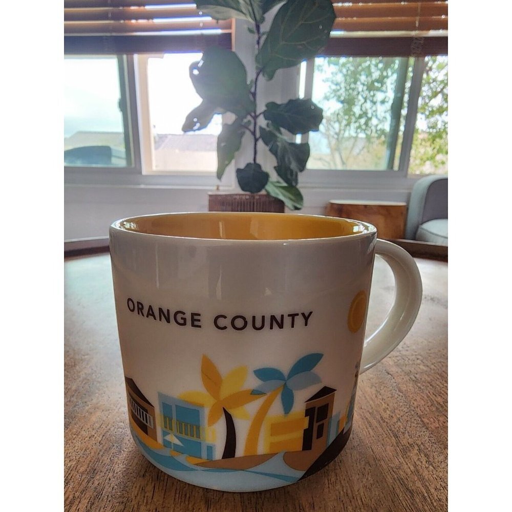 2014 Starbucks Orange County You Are Here Coffee Cup Tea Mug | 14oz